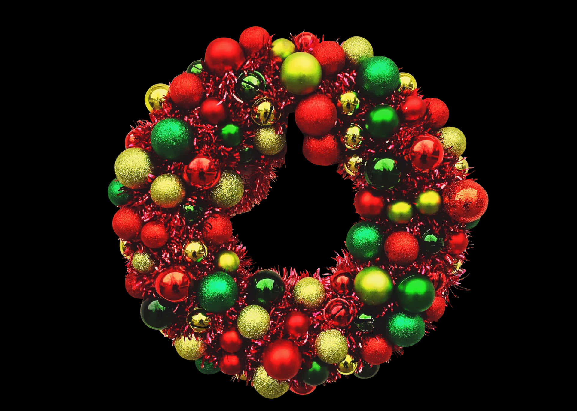 Festive Christmas Wreath PNG Image