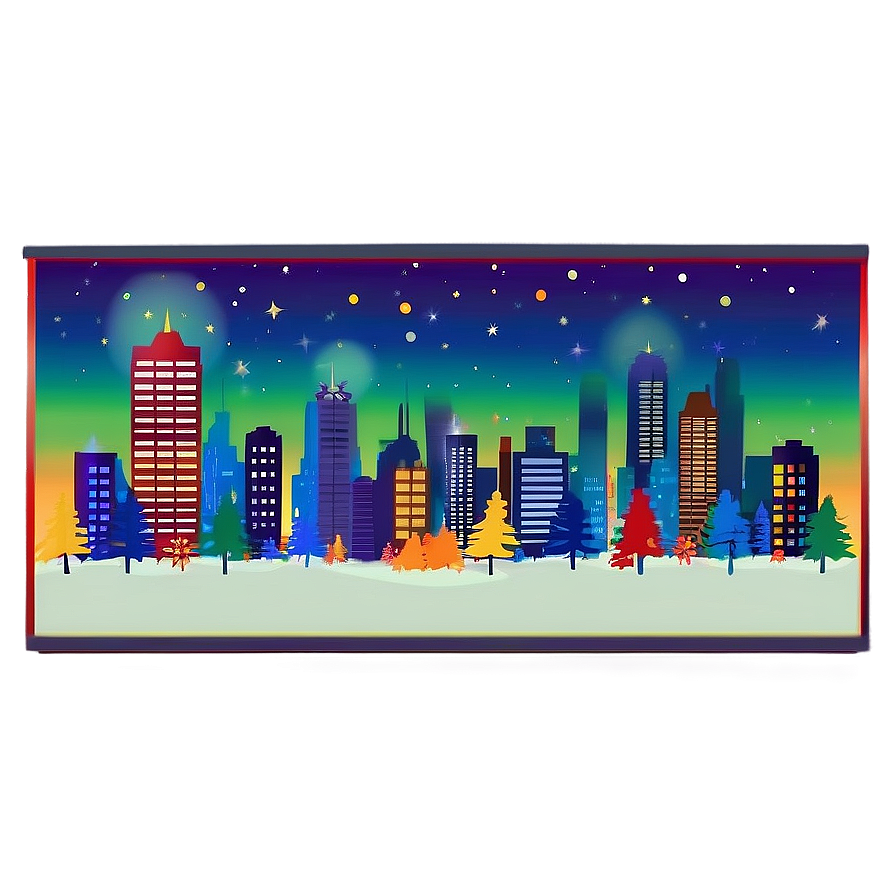 Festive City Skyline Png Ubm75 PNG Image