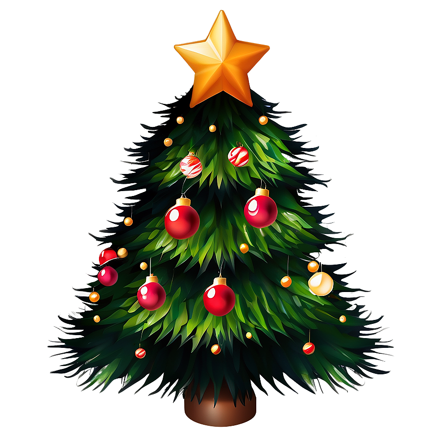 Festive Cute Christmas Tree Design Png Asa PNG Image