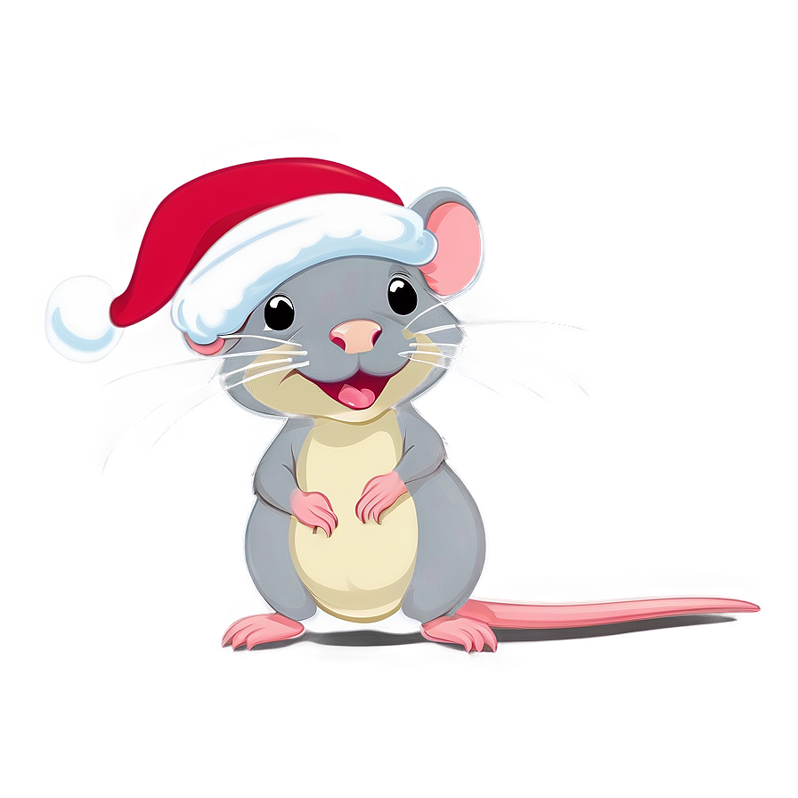 Festive Cute Rat Png Mcn81 PNG Image