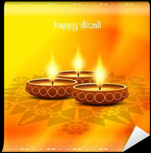 Festive Diwali Diya Decoration PNG Image