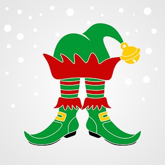 Festive Elf Legs Graphic PNG Image