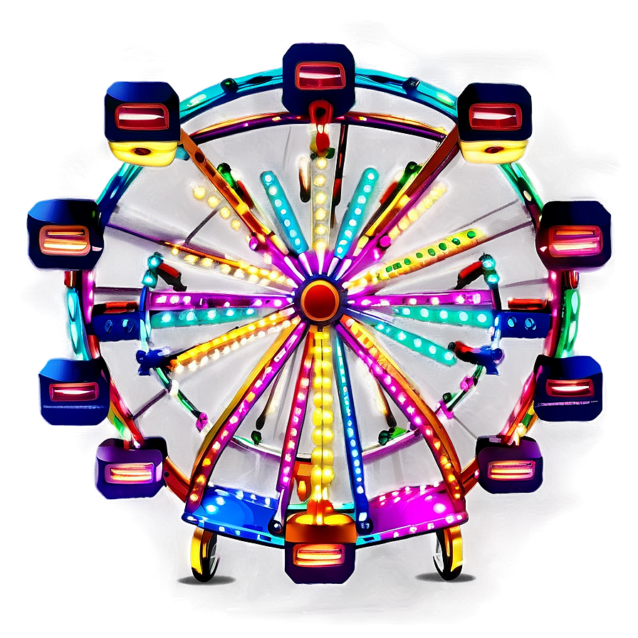 Festive Ferris Wheel With Lights Png Ooe91 PNG Image