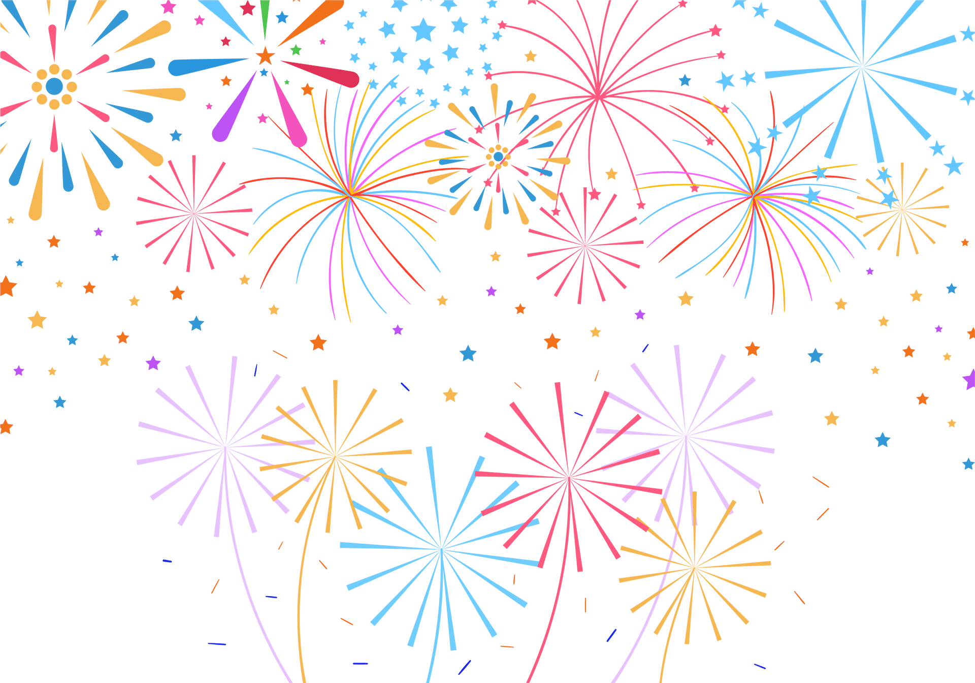 Festive Fireworks Display PNG Image