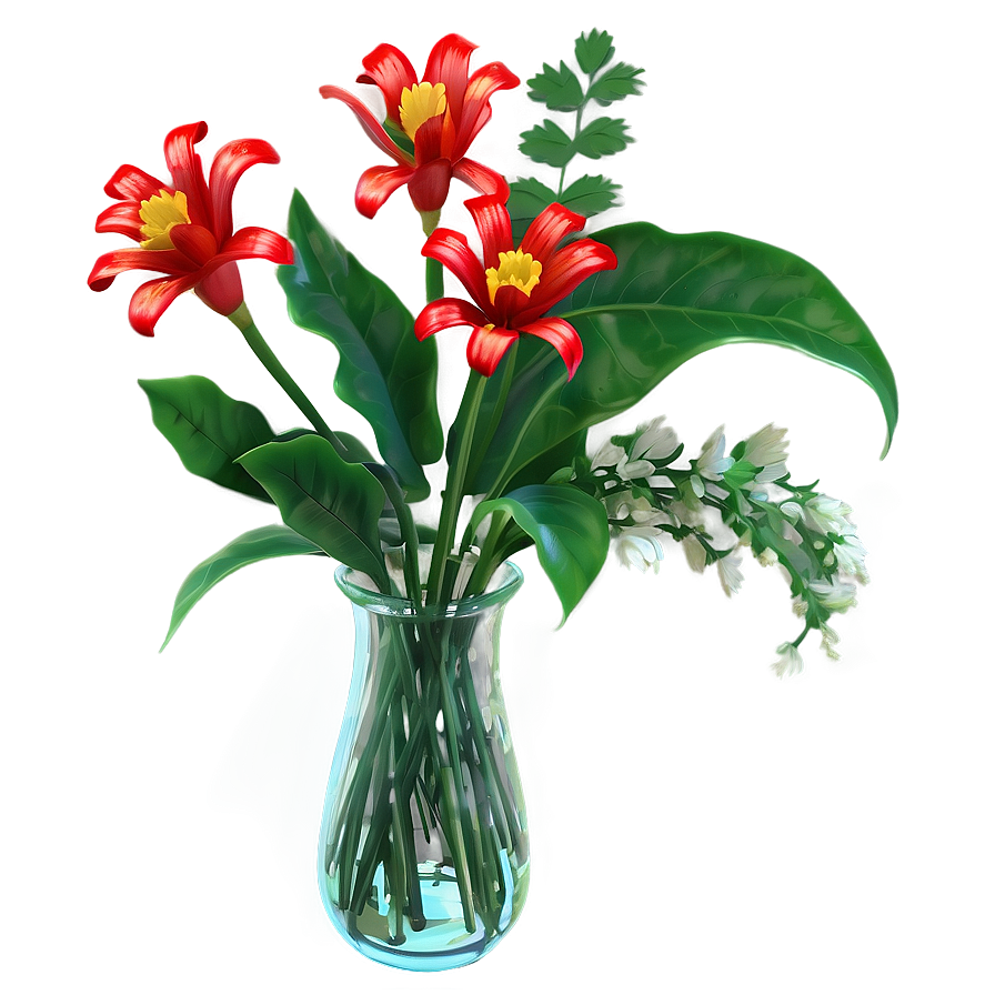 Festive Flowers In Vase Png 06272024 PNG Image