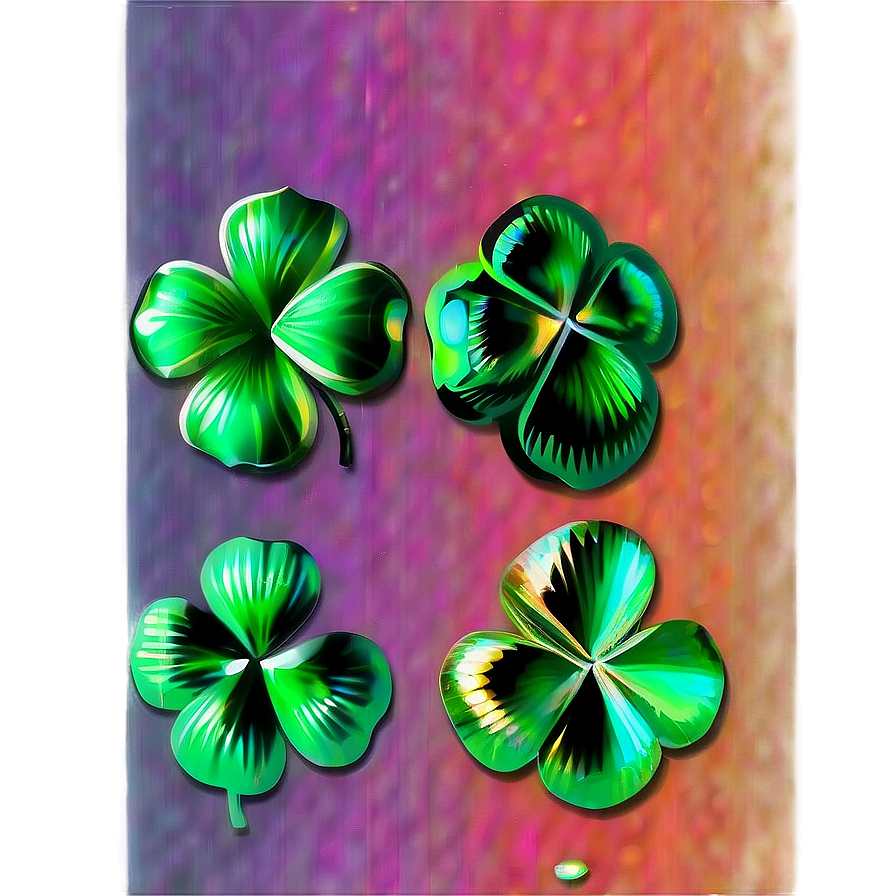 Festive Four Leaf Clover Png 05252024 PNG Image