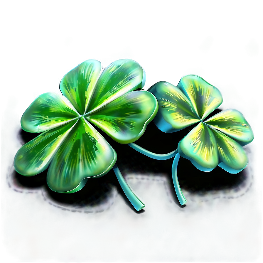 Festive Four Leaf Clover Png Kvv PNG Image