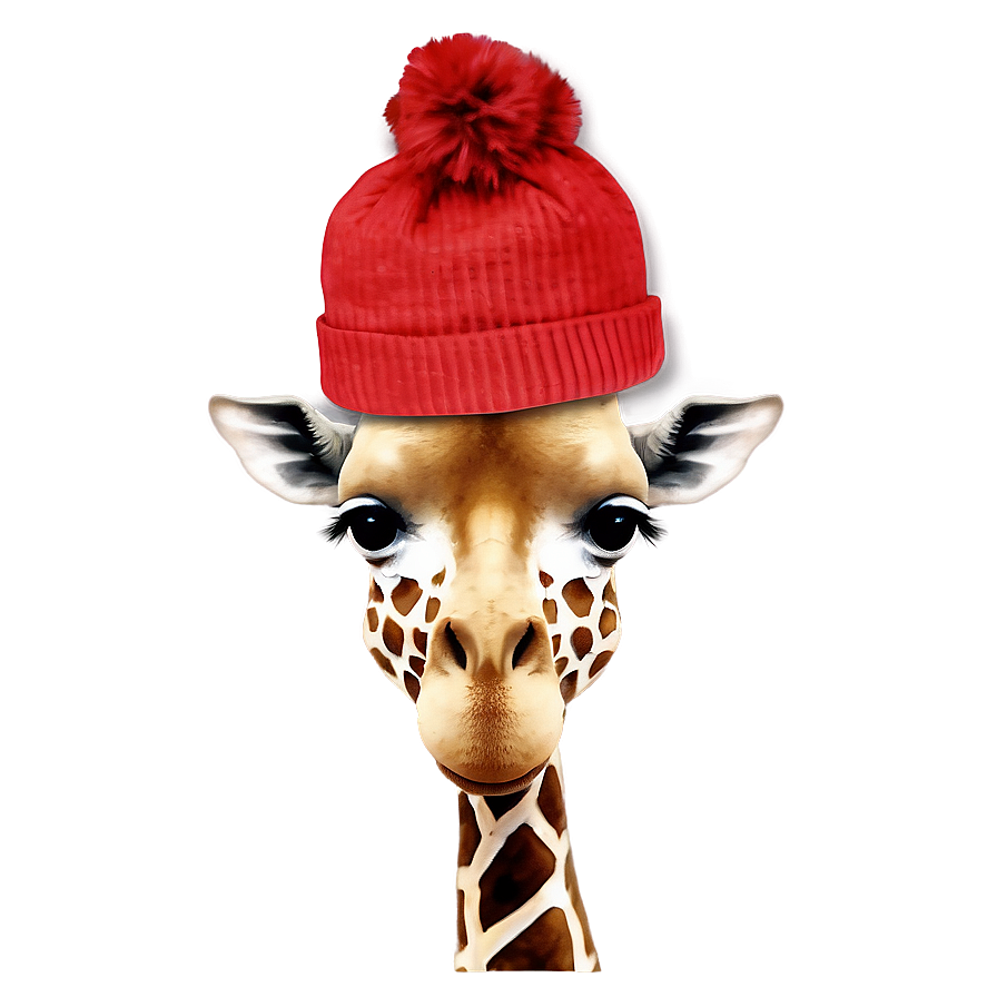 Festive Giraffe With Hat Png Uww PNG Image