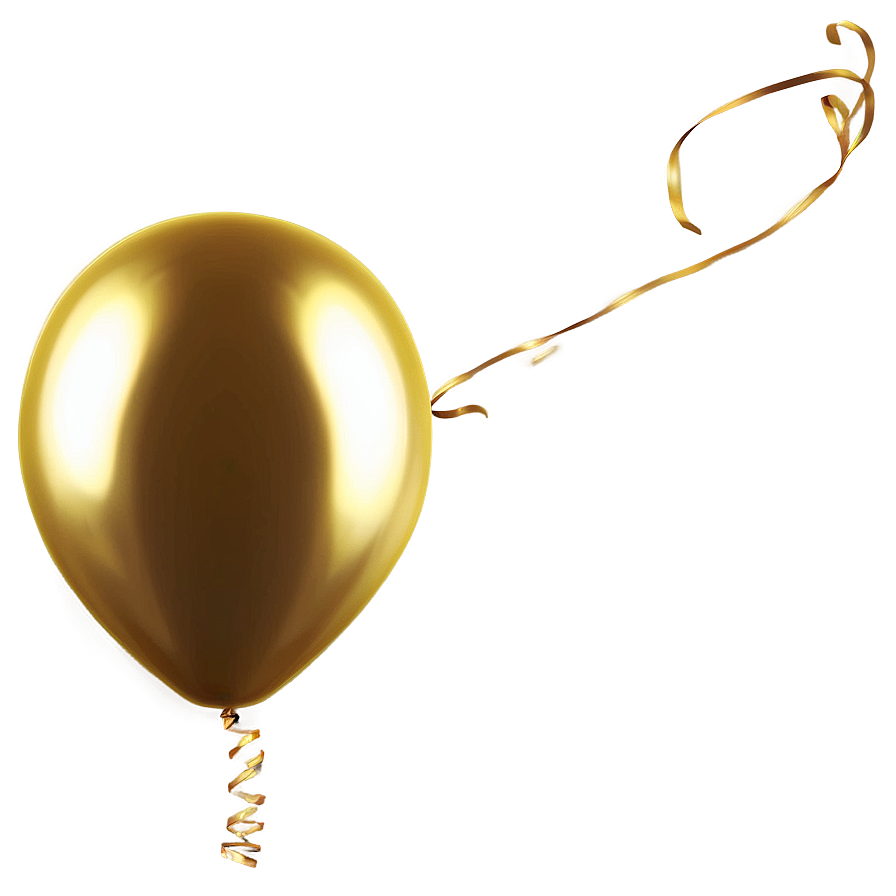 Festive Gold Balloon Png Jin PNG Image