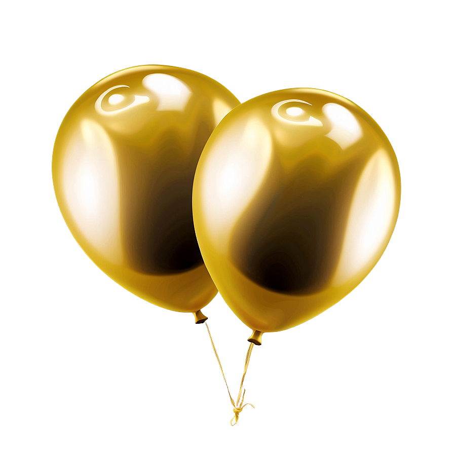 Festive Gold Balloons Png 05252024 PNG Image