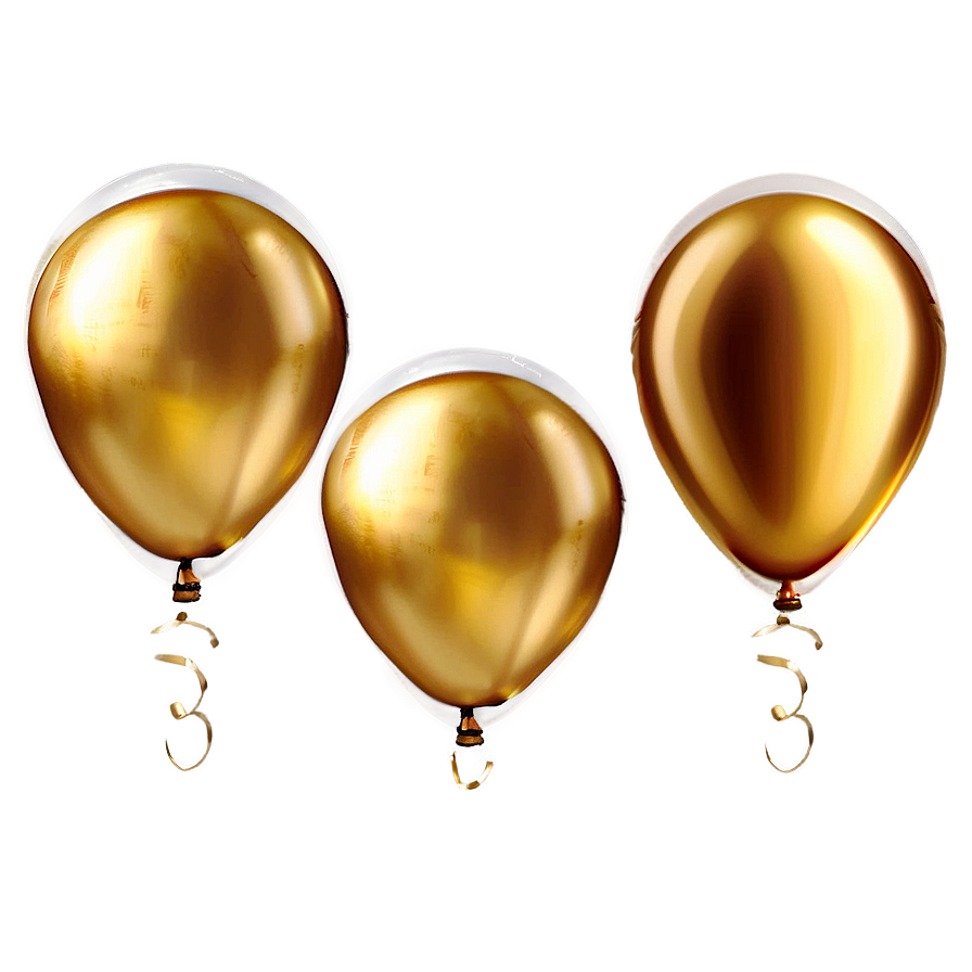 Festive Gold Balloons Png Gty PNG Image