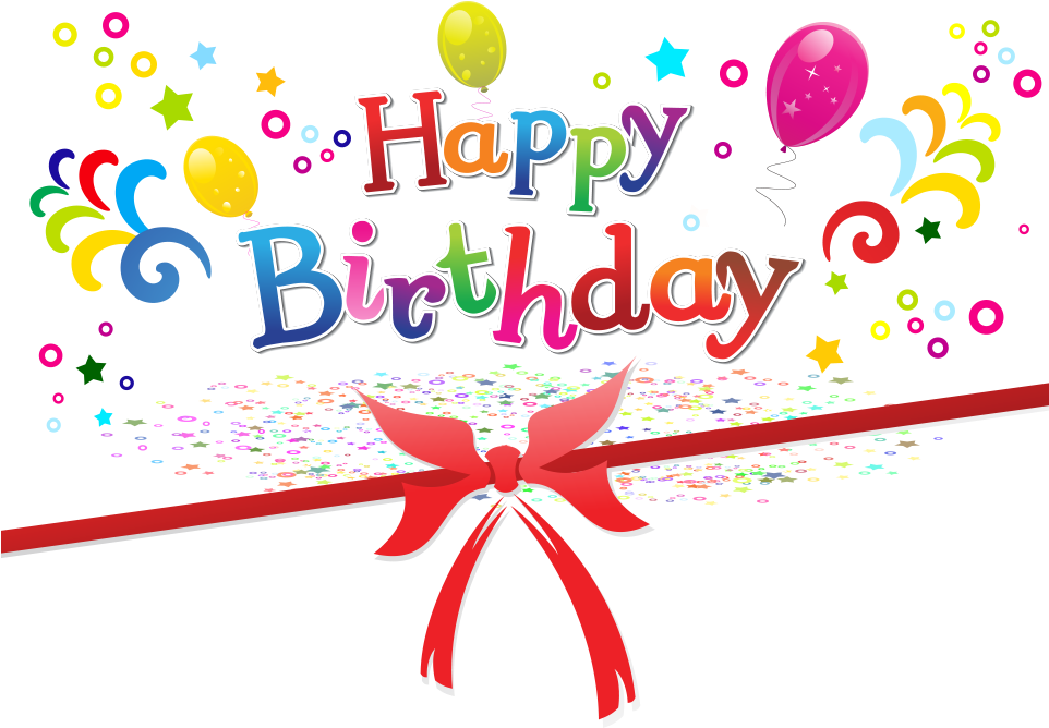 Festive Happy Birthday Greeting Background PNG Image