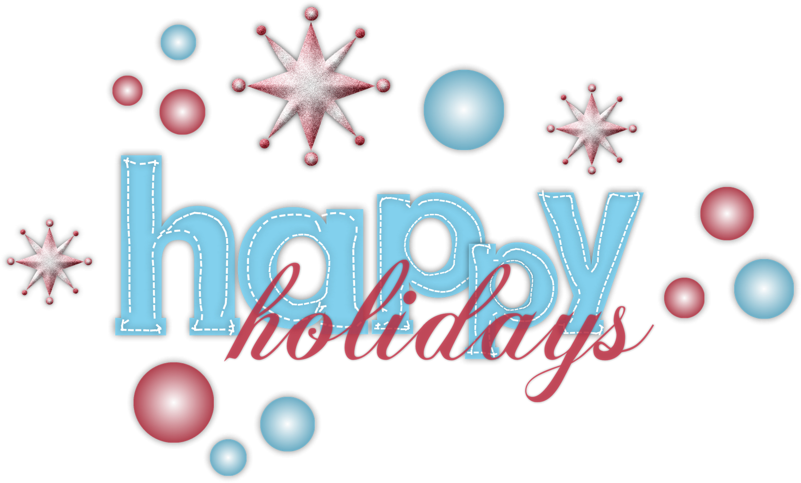 Festive_ Happy_ Holidays_ Graphic PNG Image