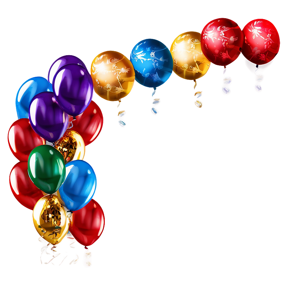 Festive Holiday Balloon Garland Png Bnp PNG Image