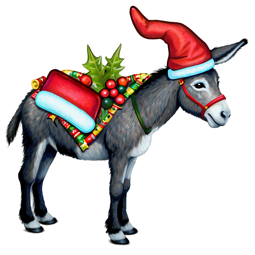 Festive Holiday Donkey Png Att44 PNG Image