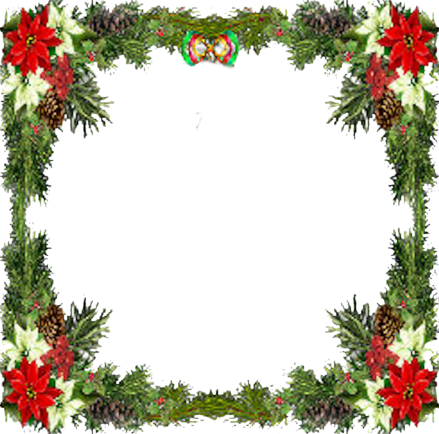 Festive Holiday Frame Design PNG Image