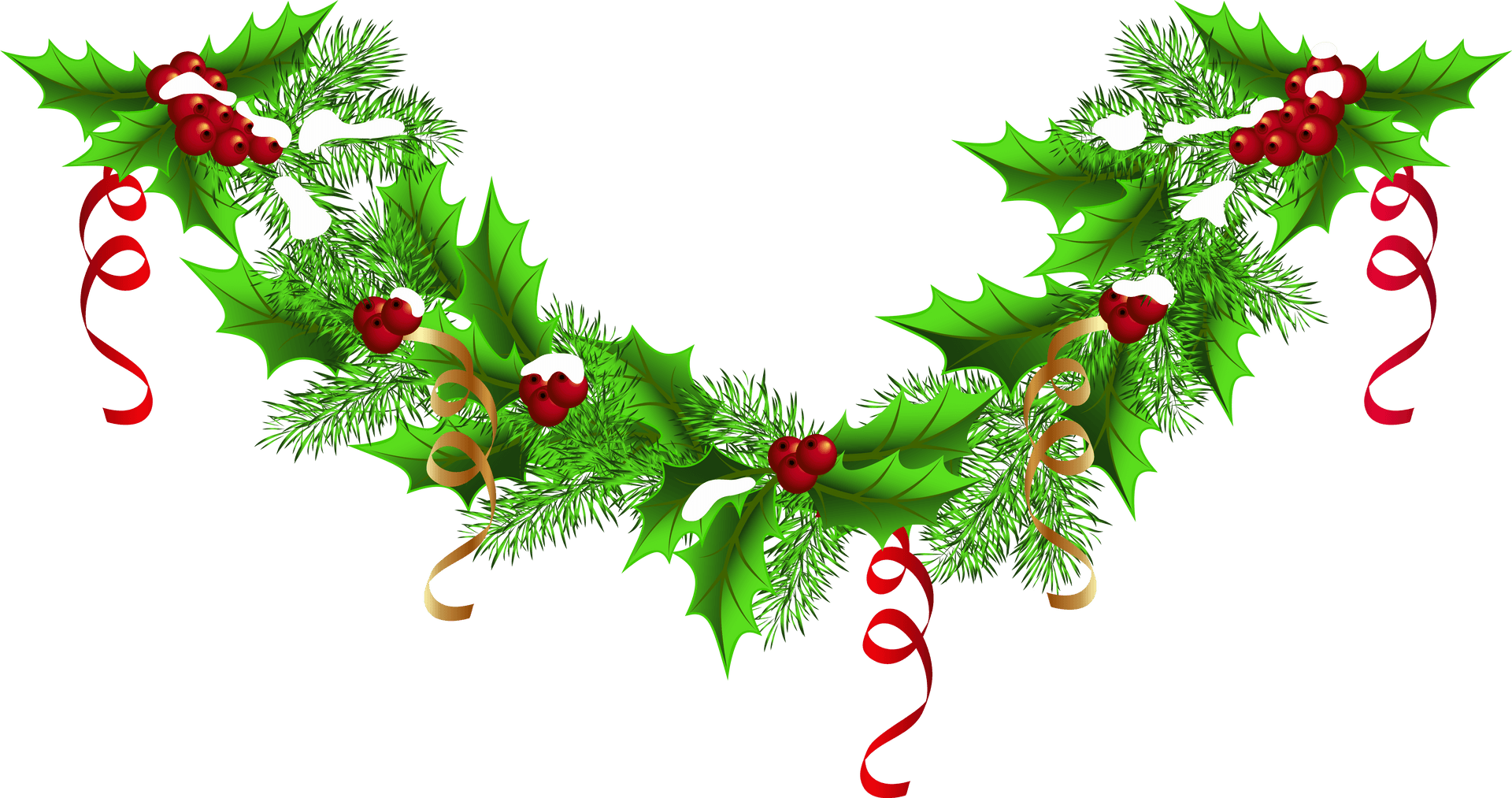 Festive Holiday Garland PNG Image