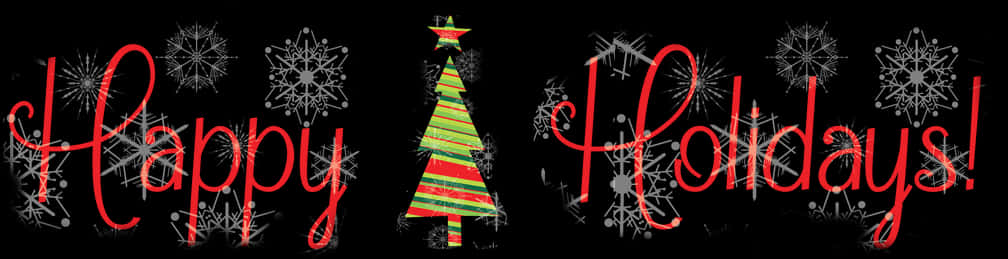 Festive Holiday Greeting Banner PNG Image