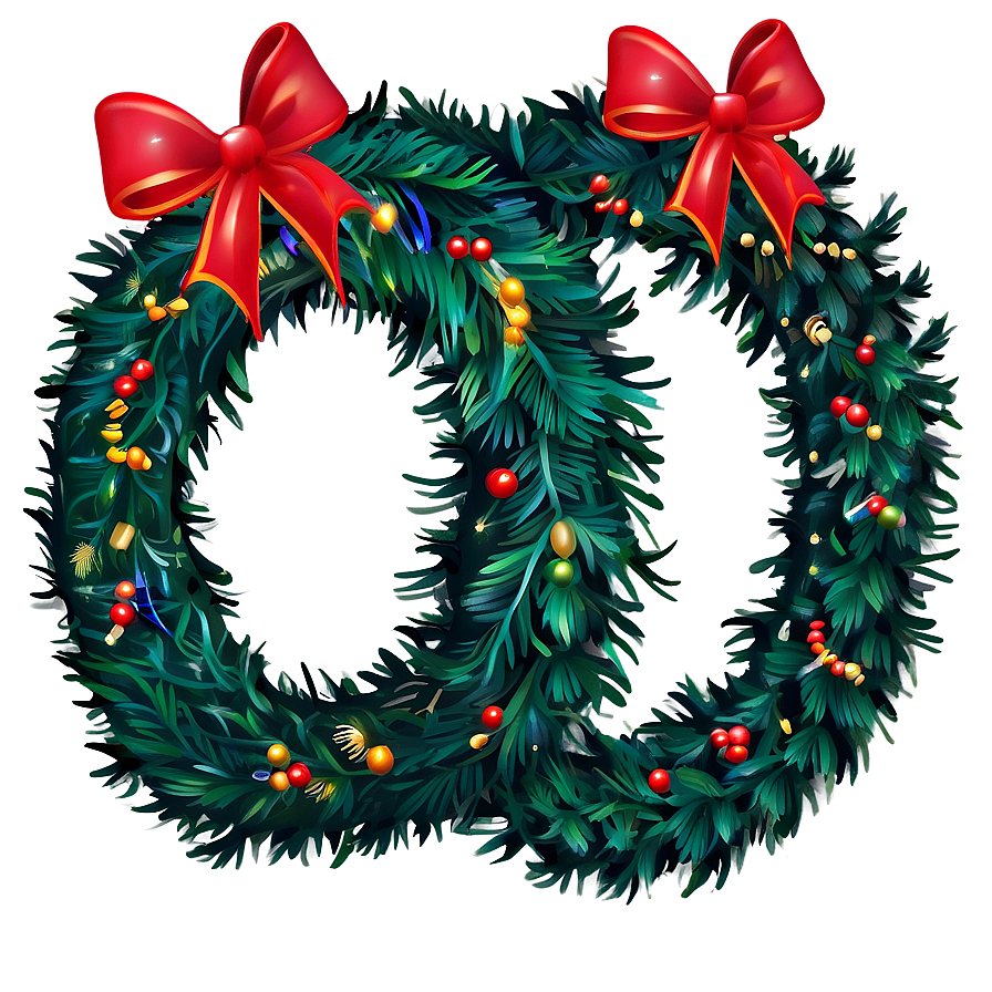 Festive Holiday Wreaths Png Mae17 PNG Image