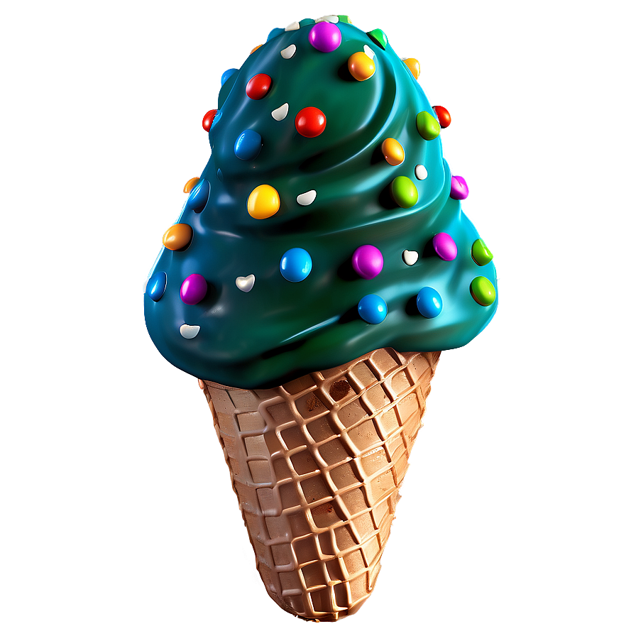 Festive Ice Cream Cone Png Ups PNG Image