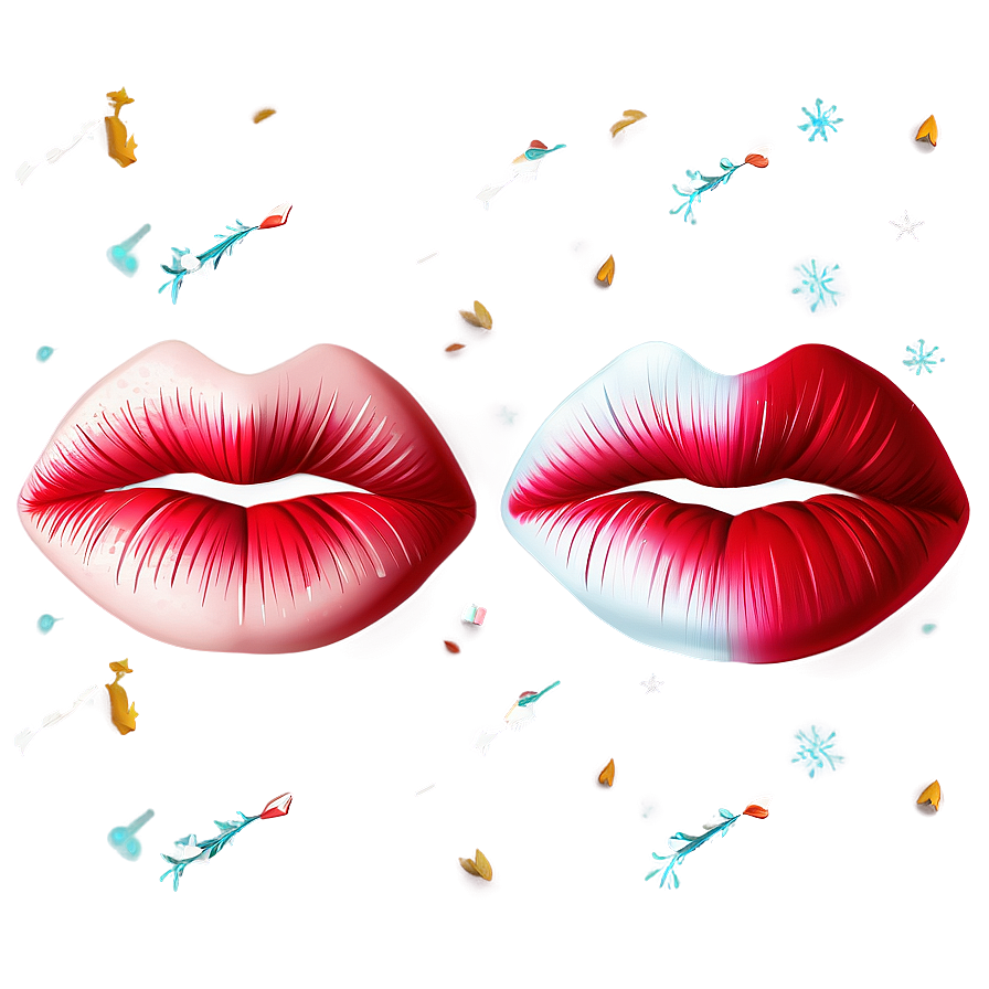 Festive Kissy Lips Png Mbb PNG Image