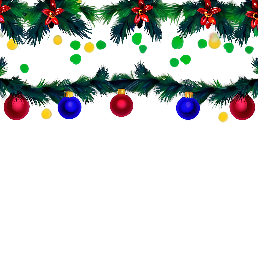 Festive Lights Christmas Border Png 83 PNG Image