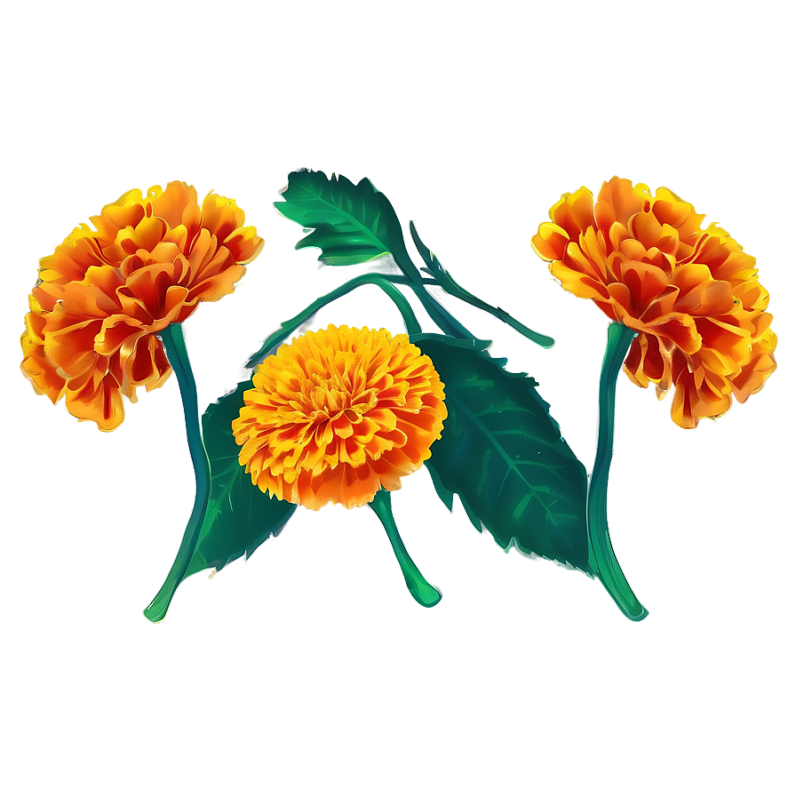 Festive Marigolds Png 06132024 PNG Image