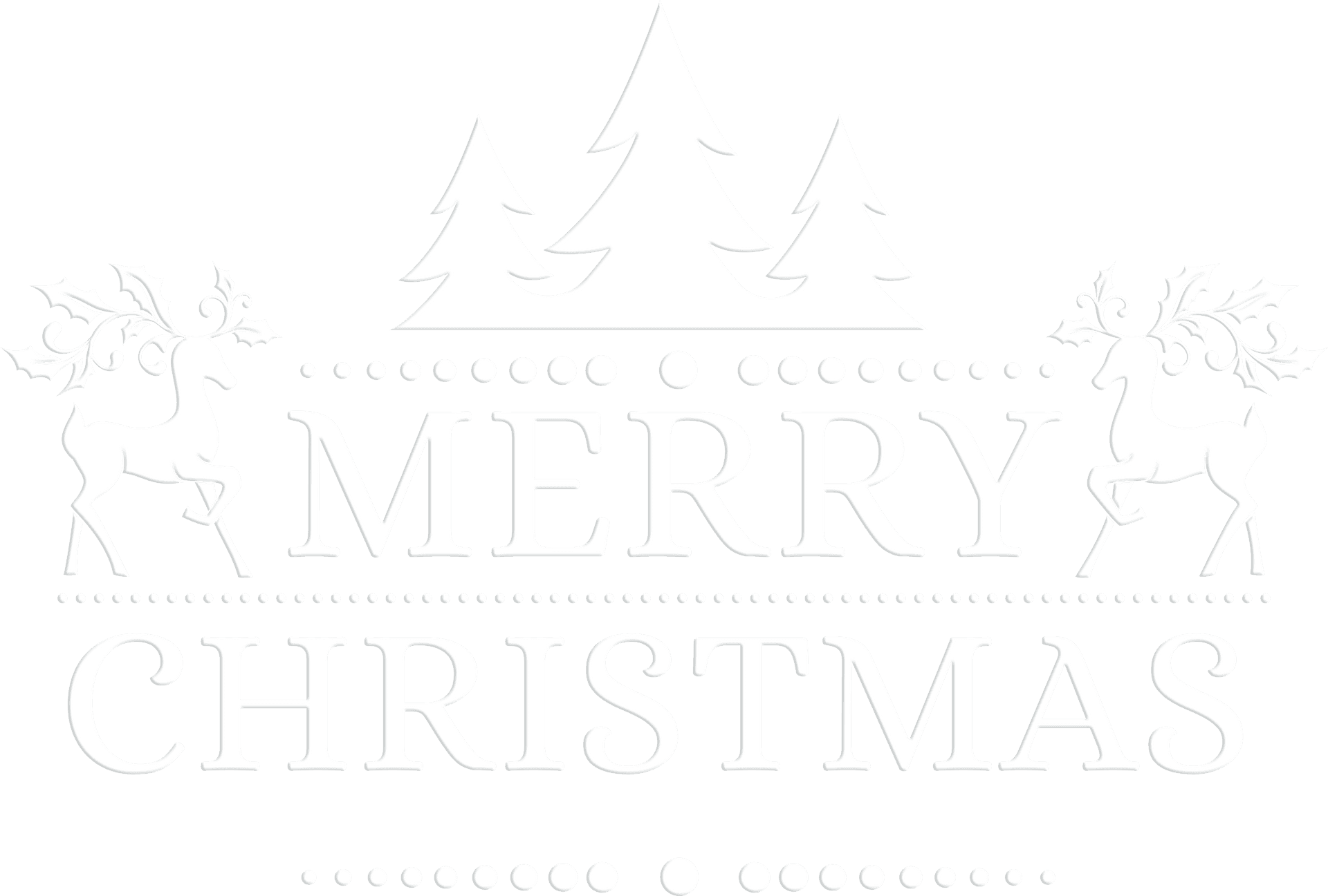 Festive Merry Christmas Reindeer Design PNG Image