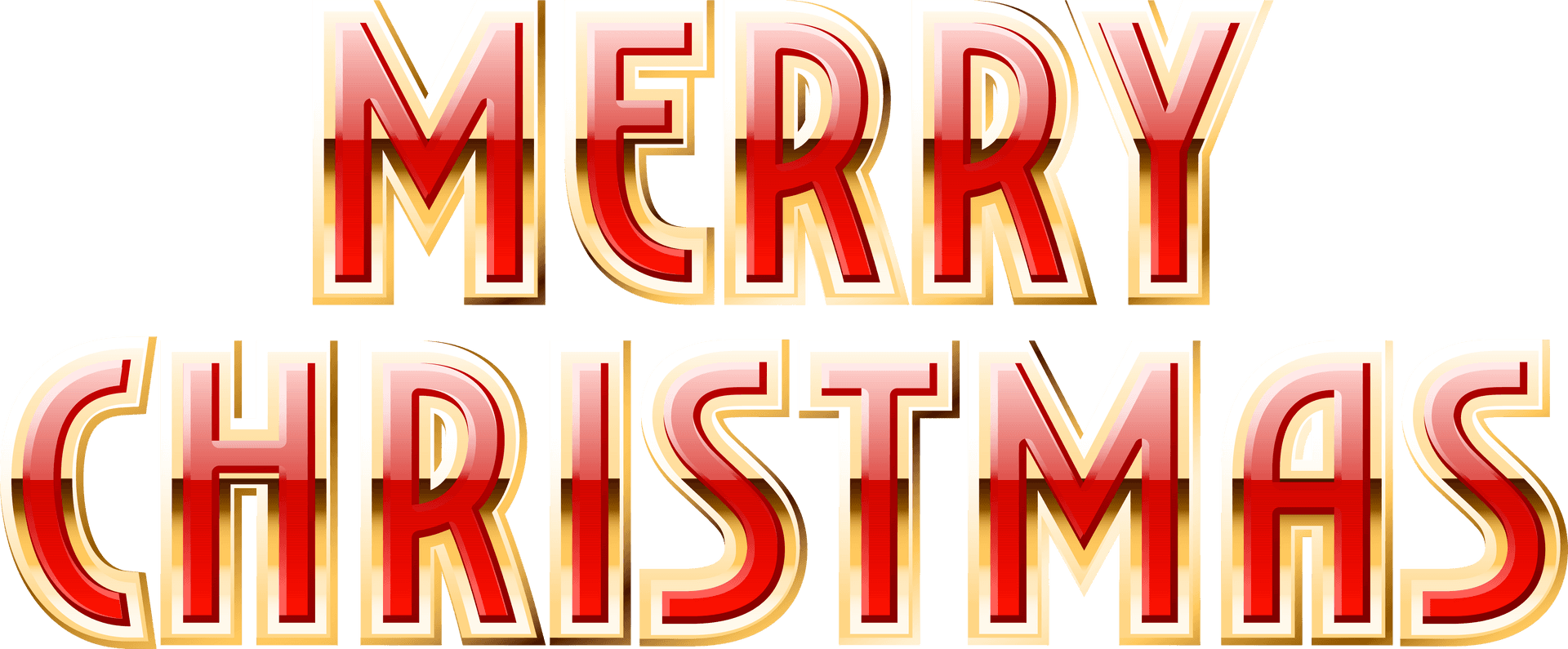 Festive Merry Christmas Text PNG Image