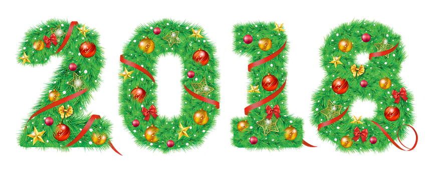 Festive New Year2018 PNG Image