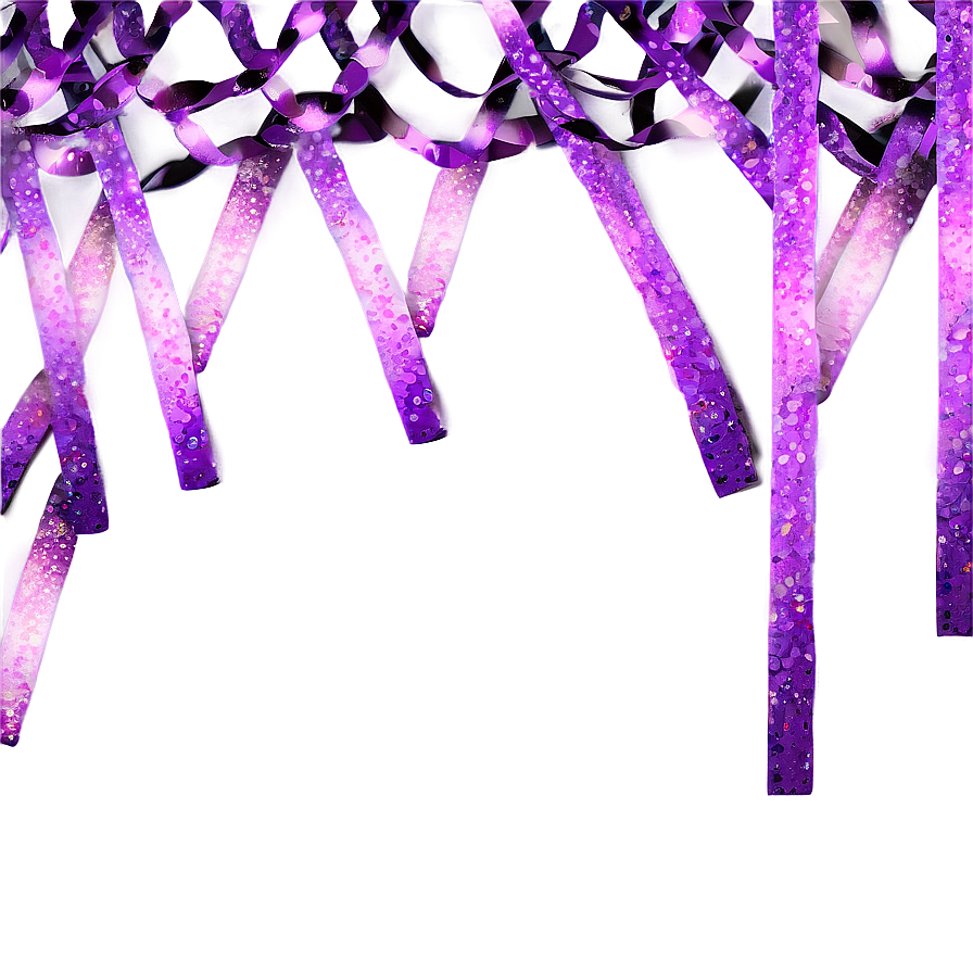 Festive Purple Confetti Border Png Nxw1 PNG Image