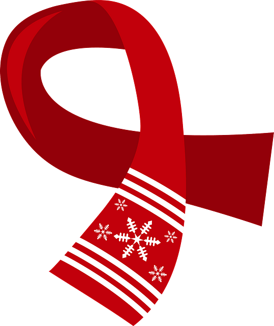 Festive Red Scarf Design PNG Image