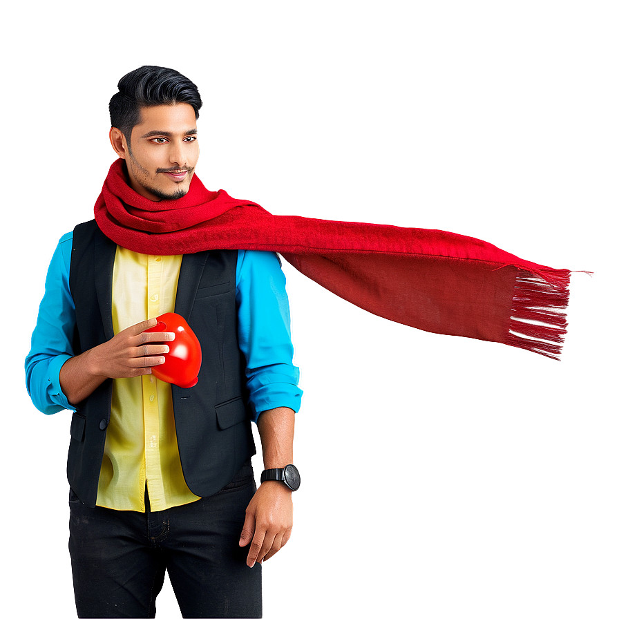 Festive Red Scarf Png Nfm98 PNG Image