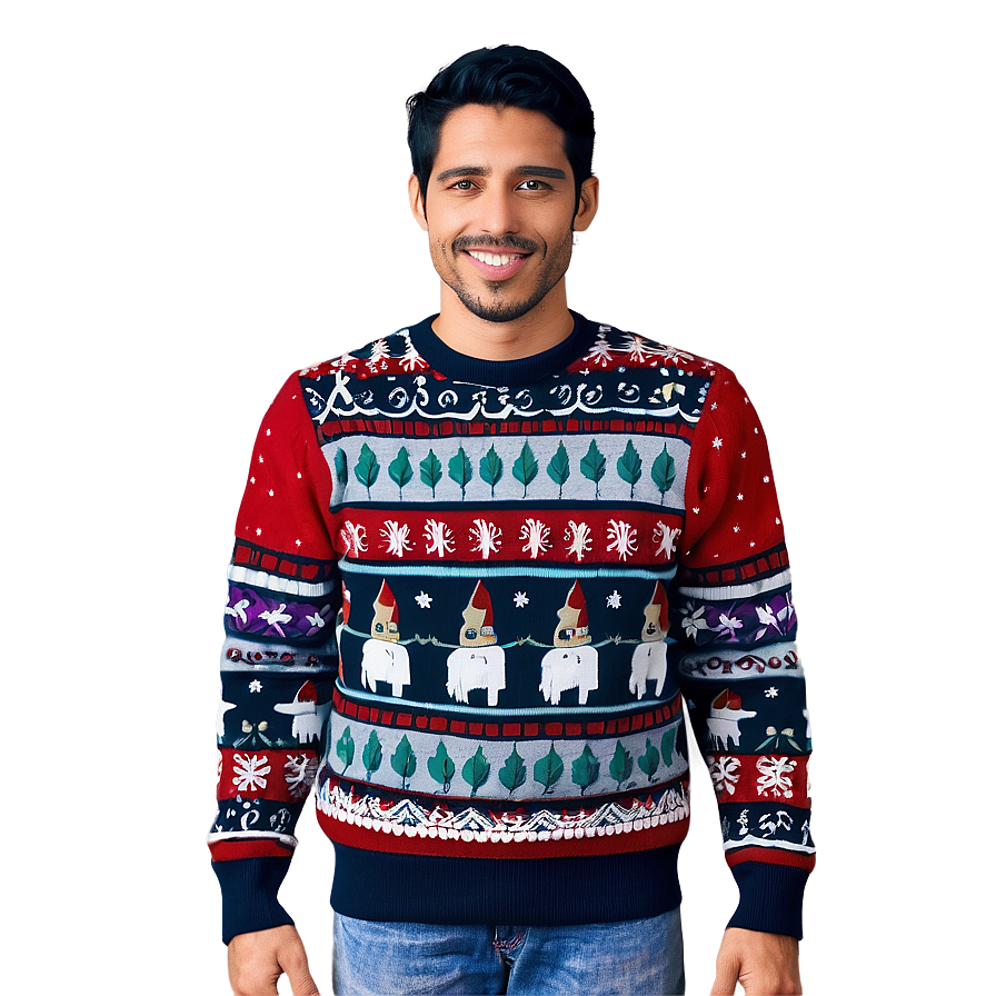 Festive Red Sweater Png Atx36 PNG Image