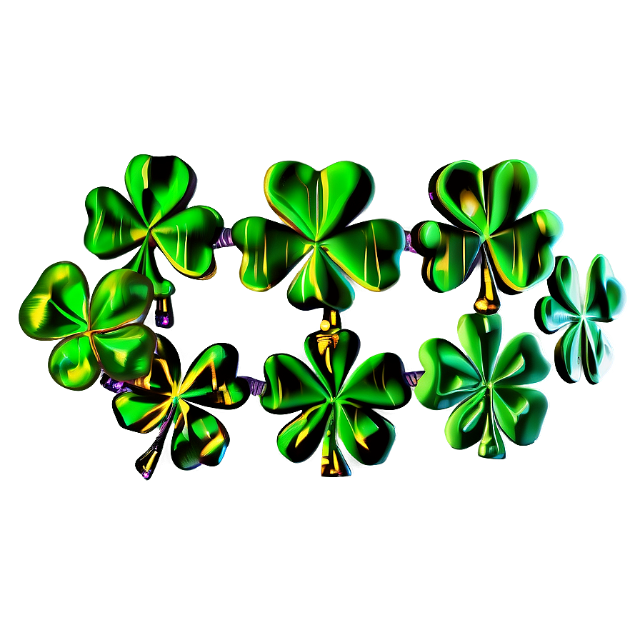 Festive Shamrock Garland Png Vfi19 PNG Image