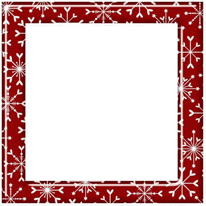 Festive Snowflake Frame PNG Image