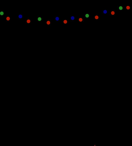 Festive String Lights Black Background PNG Image