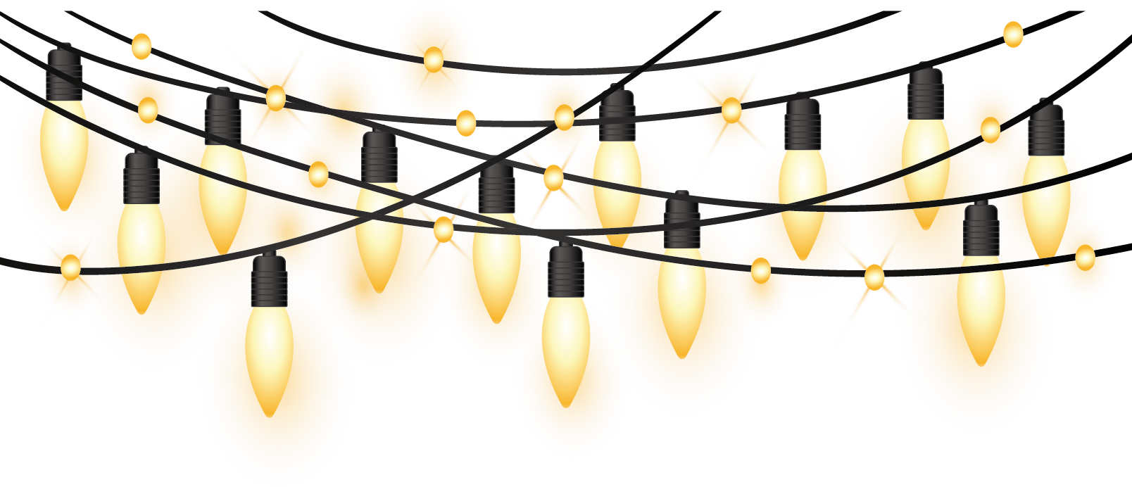 Festive String Lights Illumination PNG Image