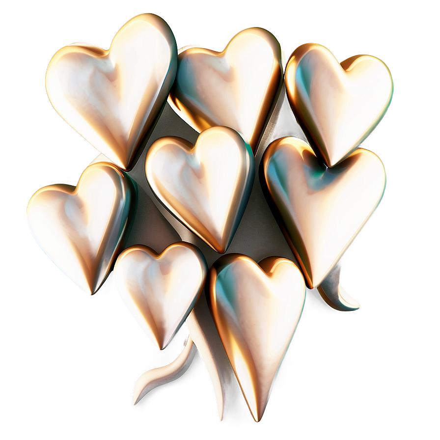 Festive White Hearts Png Cbw95 PNG Image