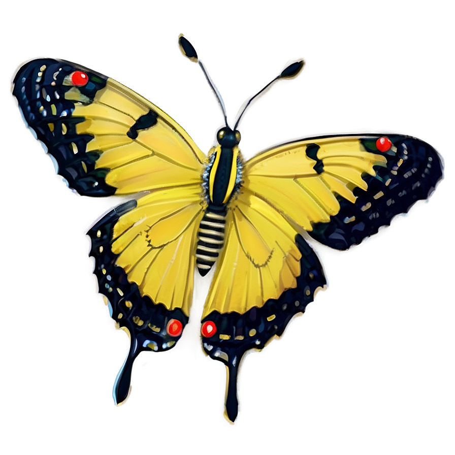 Festive Yellow Butterfly Png Ndf71 PNG Image