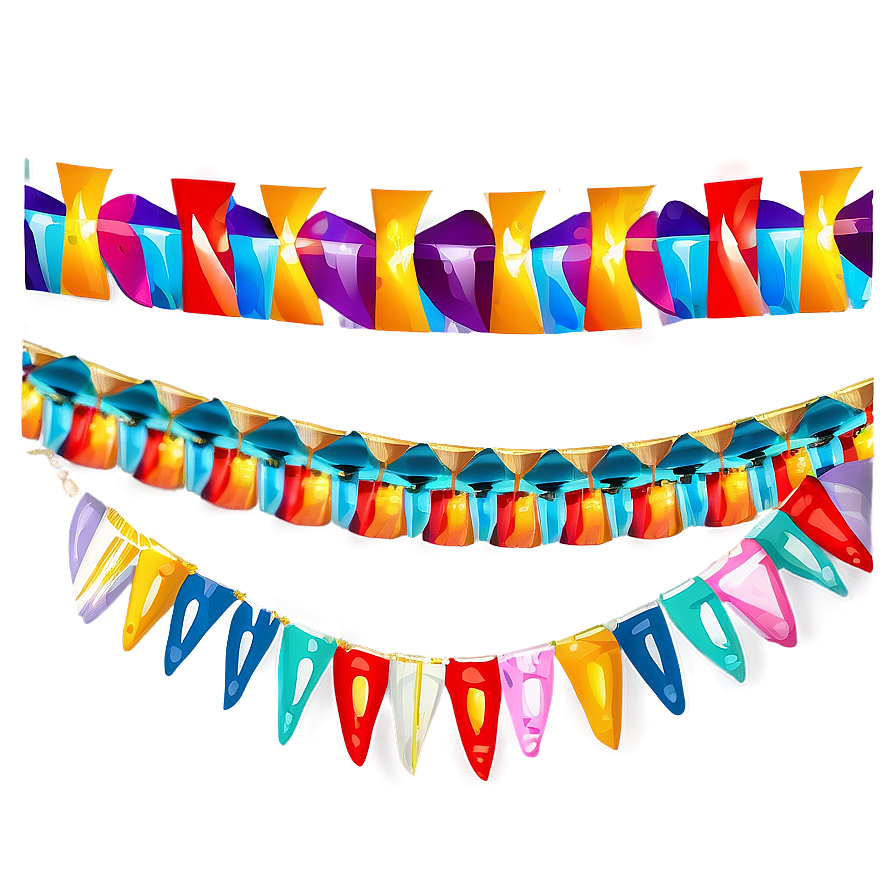 Festoon Party Streamers Png Kmg PNG Image