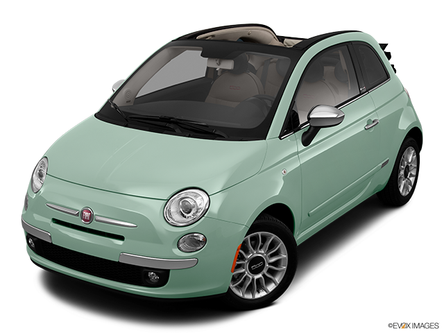 Fiat500 Cabriolet Mint Green PNG Image