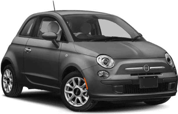 Fiat500 Compact Car Side View PNG Image