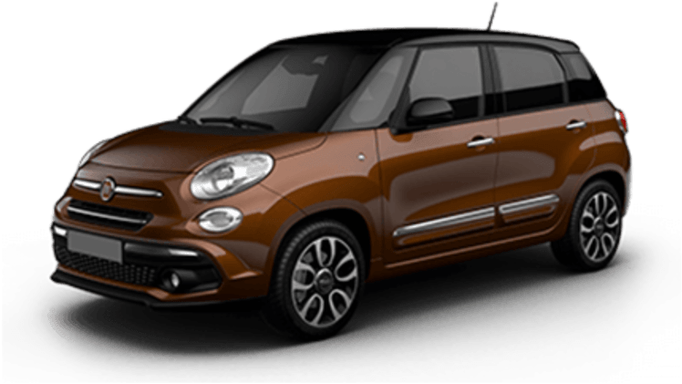 Fiat500 L Brown Side View PNG Image