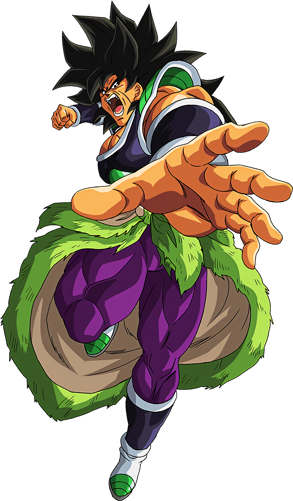 Fierce_ Broly_ Reaching_ Out PNG Image