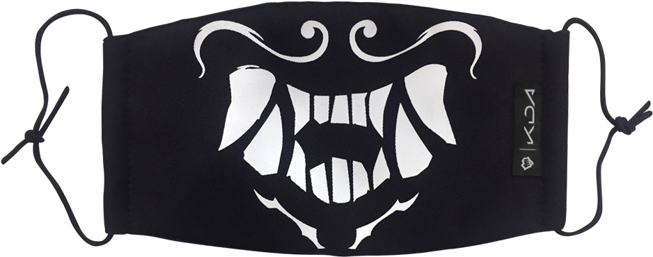 Fierce Face Graphic Face Mask PNG Image