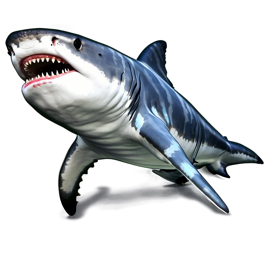 Fierce Tiger Shark Cartoon Png 06212024 PNG Image