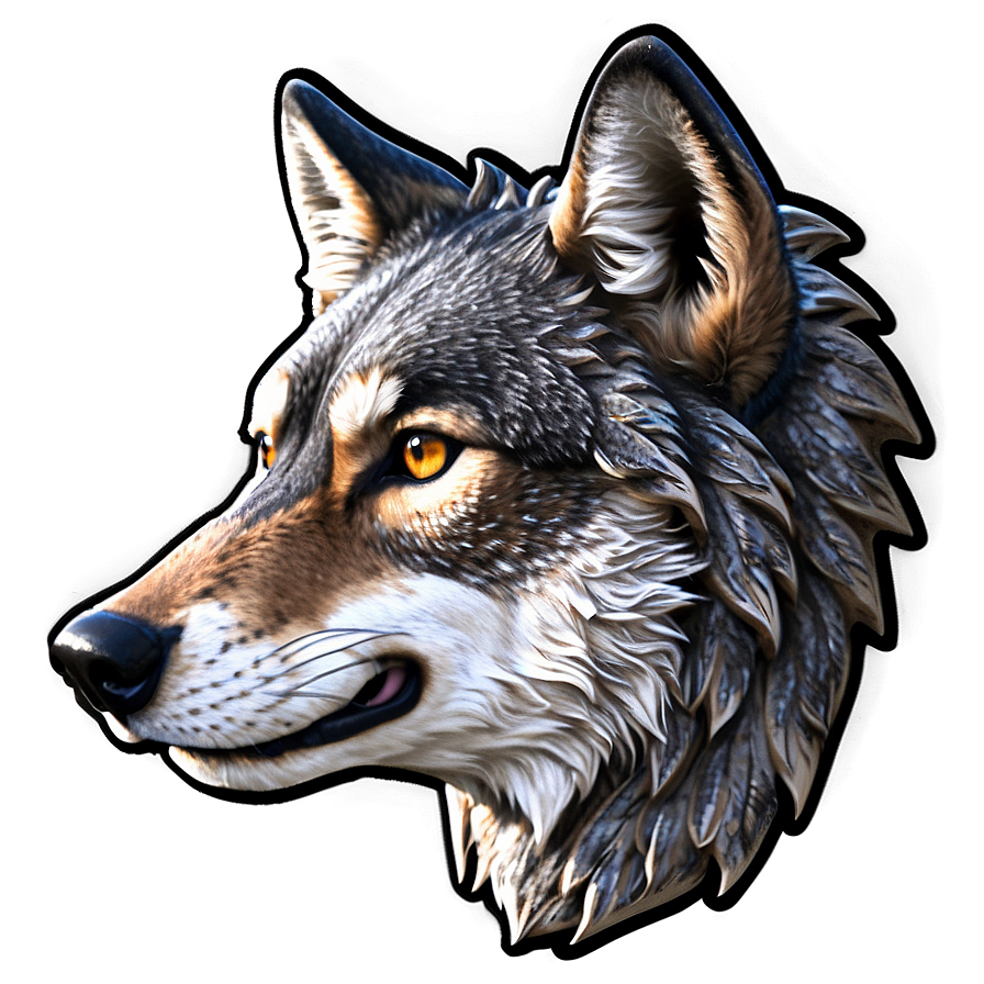 Fierce Wolf Face Emblem Png 52 PNG Image