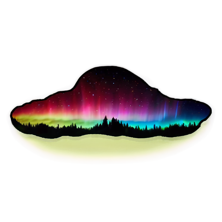 Fiery Aurora Borealis Sky Png Khw PNG Image