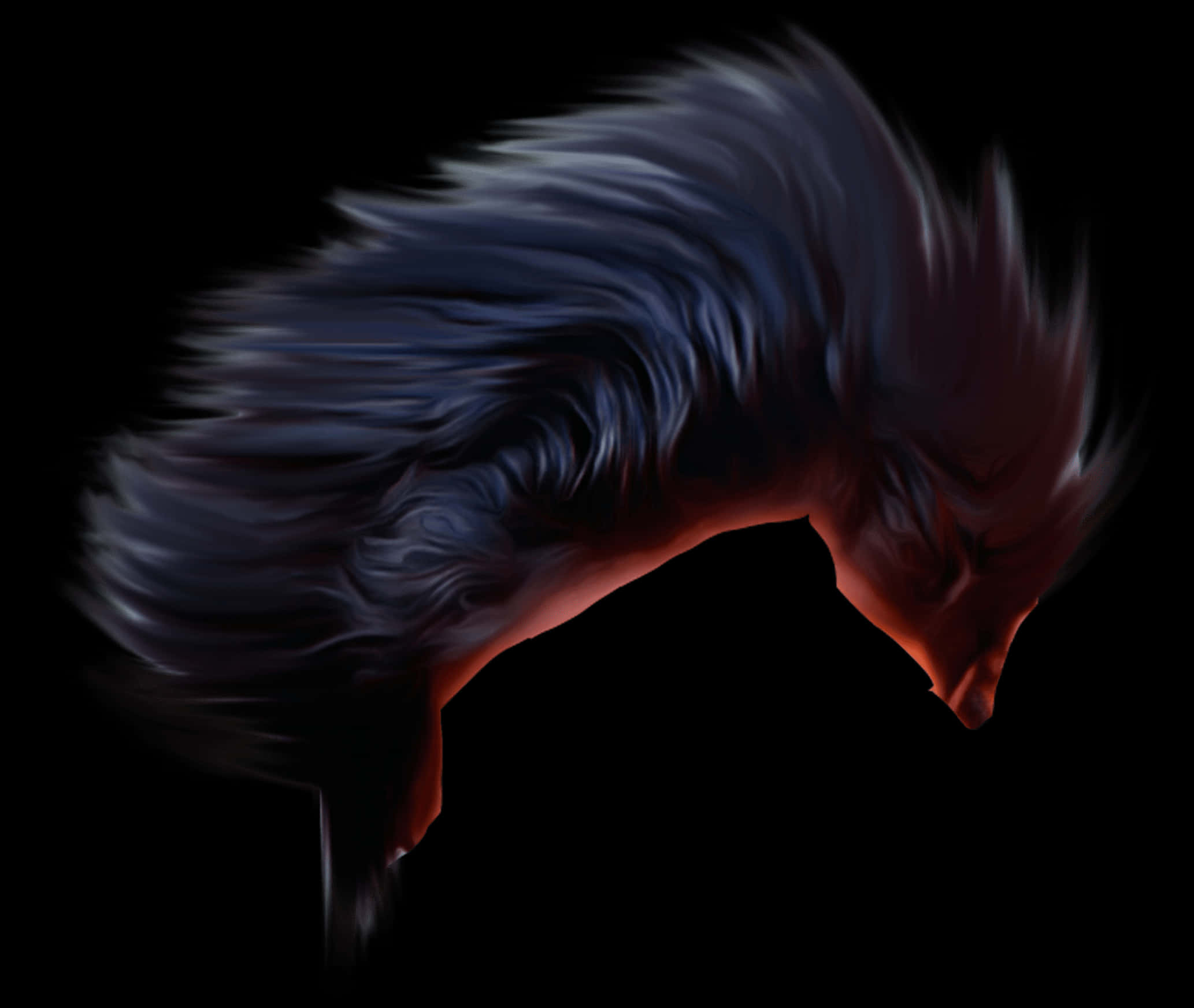 Fiery_ Edge_ Hair_ Art PNG Image